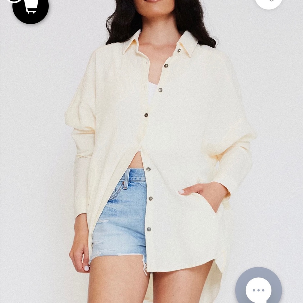 Nwt - ivory linen shirt
